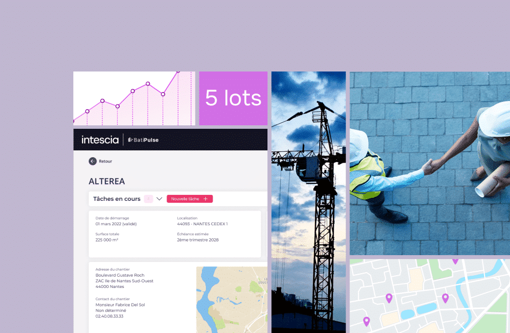 BatiPulse par Intescia, veille des chantiers et tableau de bord d'analyse des tendances et indicateurs du marché de la construction.