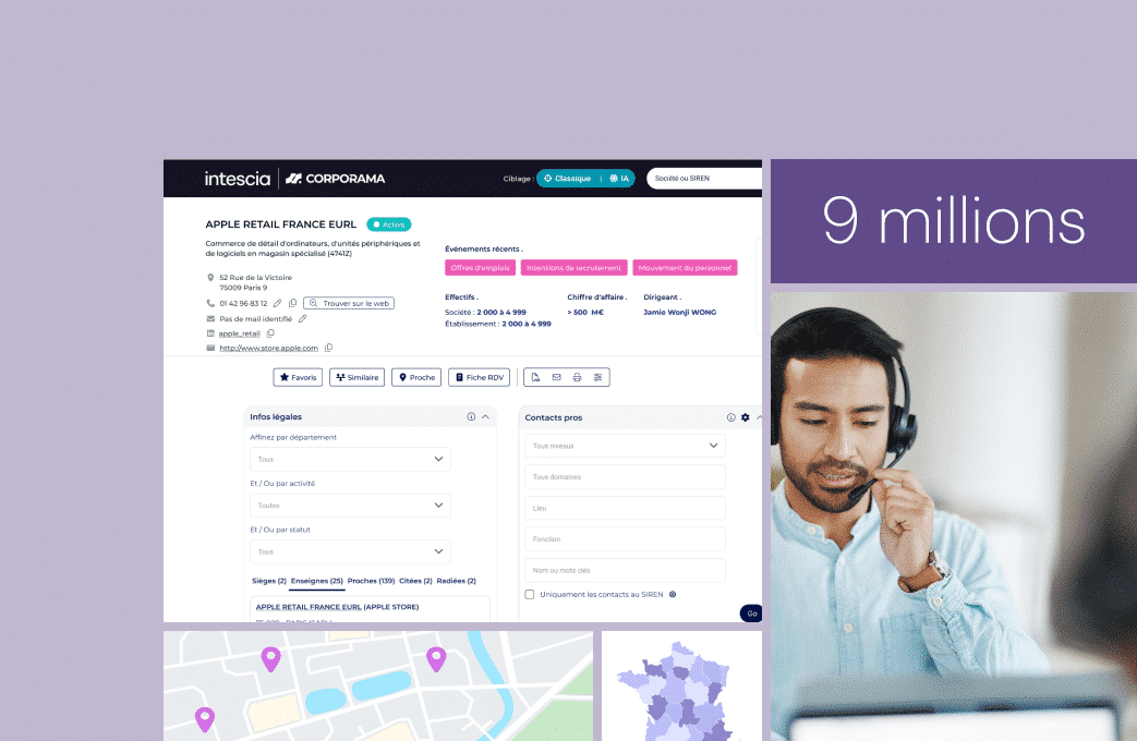 Plateforme de prospection commerciale ciblant les décideurs du secteur immobilier, découvrez Corporama